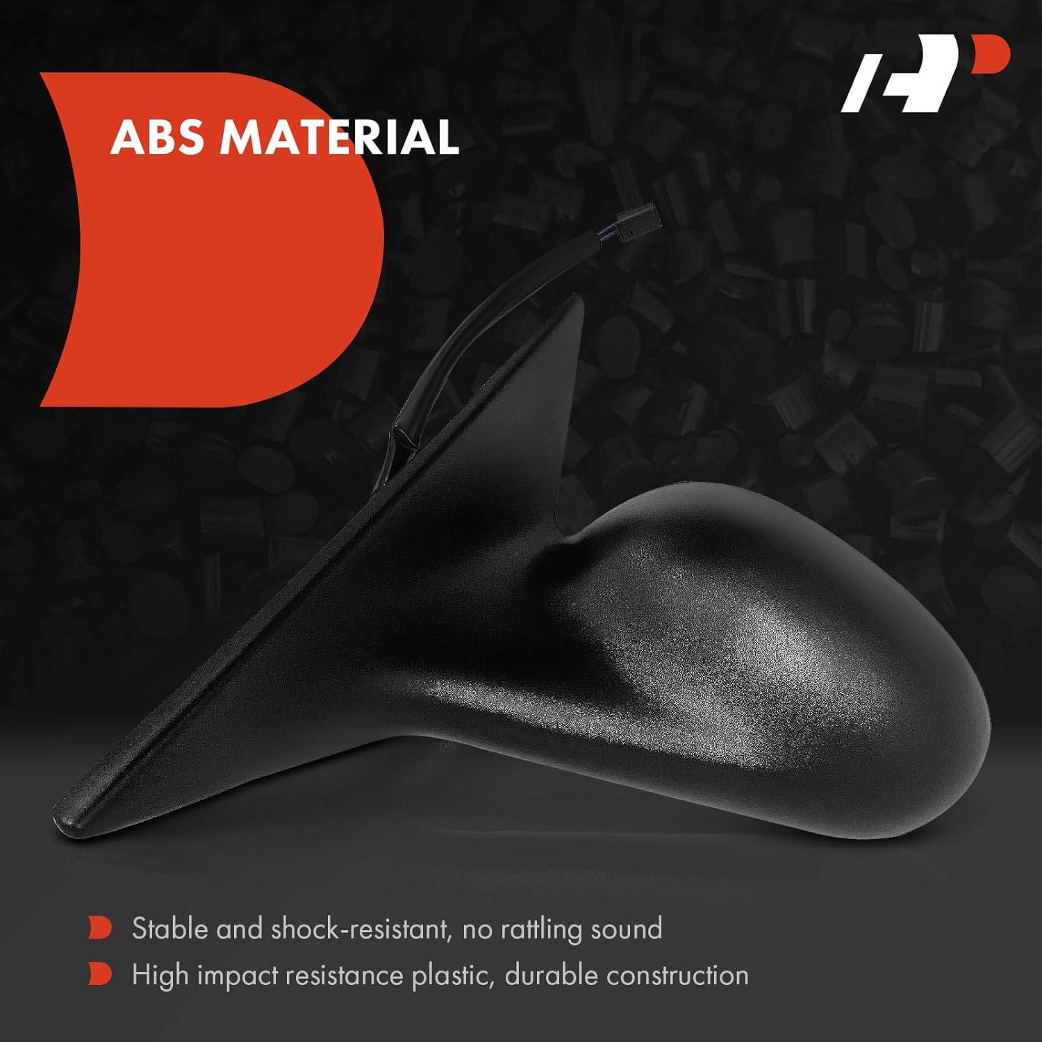 A-Premium Driver Side Power Door Mirror - Compatible with Ford Mustang 1996 1997 1998 - Non-Heated Non-Folding Black Texture Outside Rear View Mirror - Replace# F6ZZ17682BA