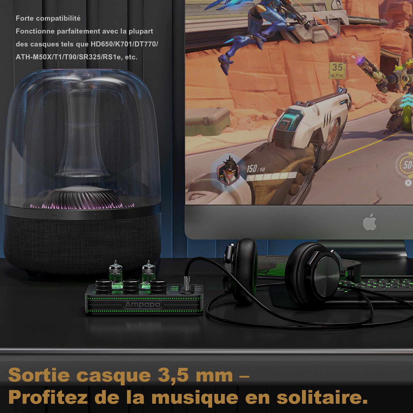 A1 Préampli Phono à Tube: Vide Ampli Casque, Préamplificateur Audiophile Hi-FI pour Tourne-Disque MM avec Contrôle de Tonalité pour Système Audio Stéréo Domestique