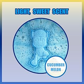 Paw Patrol 6 Pack Cucumber Melon Scented Bath Bombs Non-Toxic Character Molded Bath Bombs Fun and Bright Colors Great for Birthday Gifts, Stocking Stuffers, Slumber by Townley Girl