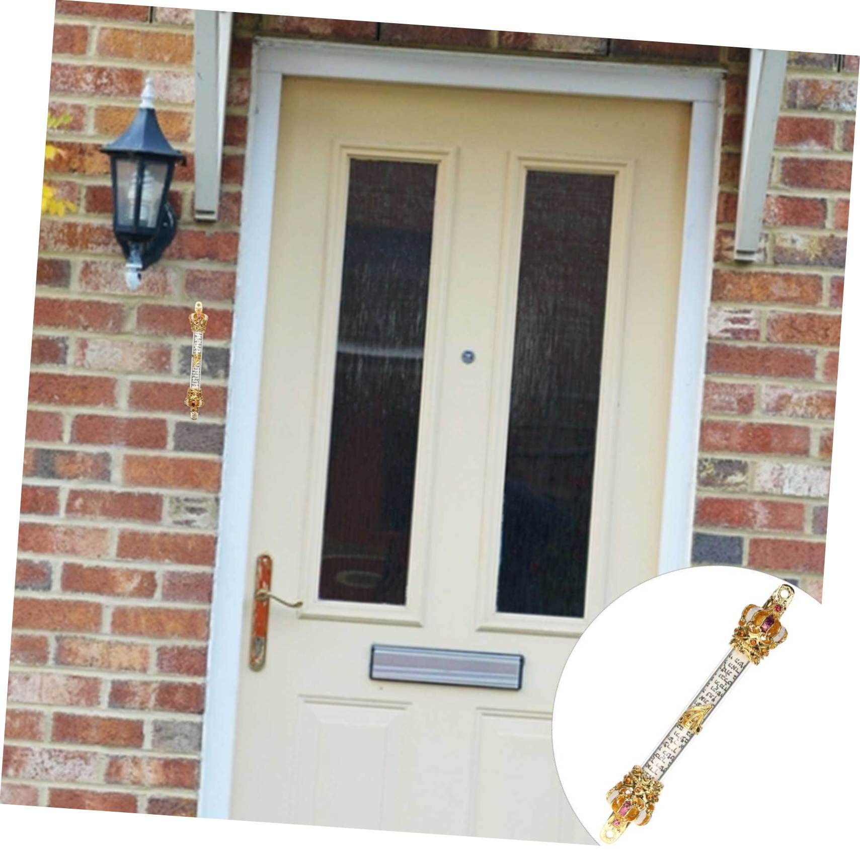 Mezuzah Ebraica In Metallo - Decorazione Religiosa Per Porta, Oro