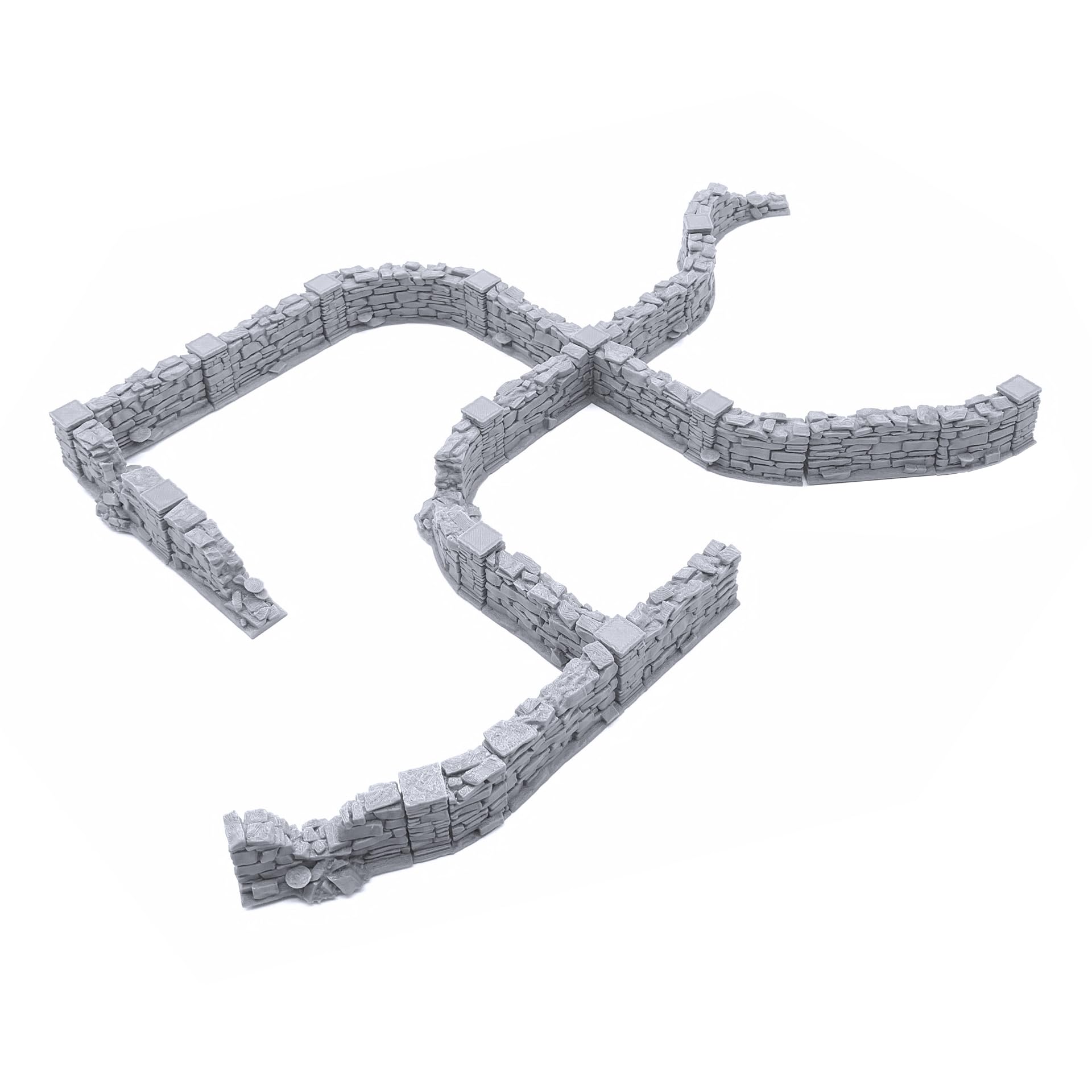 Schist Stone Fences - Terreno DND compatible con Calabozos y Dragones, Warhammer 40k, juegos de guerra en miniatura de 28 mm, juegos de rol de mesa, escenarios de juegos de guerra