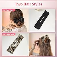 Vista 5 de 3 piezas de moños para hacer moños de cabello, moño flexible en forma de dona, pinzas para moño, peinado francés de moda, accesorios para el cabello