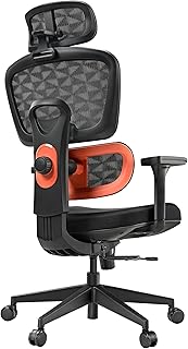 EUREKA ERGONOMIC OC51 Silla de oficina de malla, silla de oficina ergonómica con soporte lumbar dinámico, silla de computadora resistente para el hogar con reposacabezas 3D, respaldo transpirable
