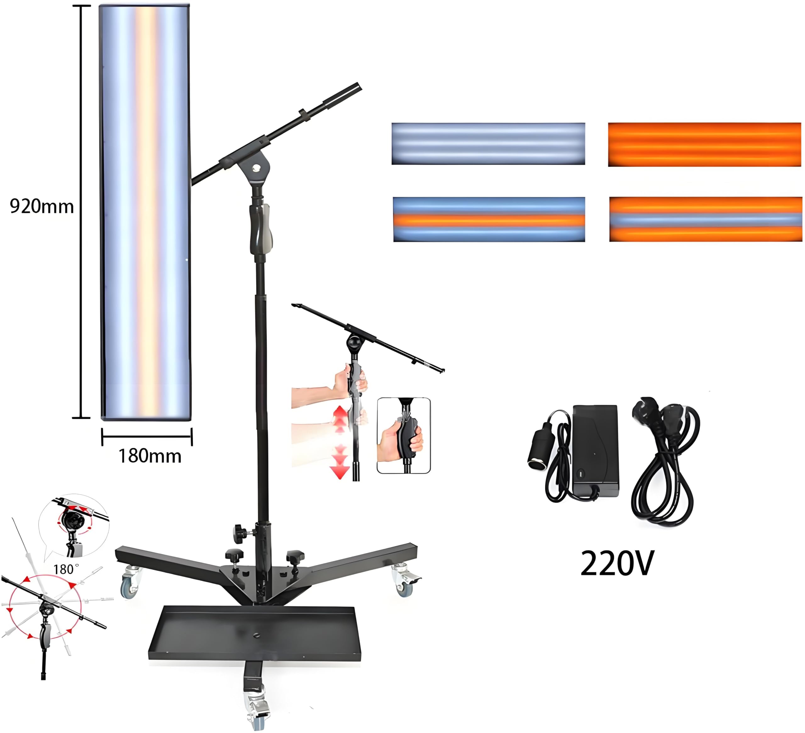 Lampy inspekcyjne, bezlakierowe usuwanie wgnieceń LAMP Light, narzędzie do naprawy wgnieceń samochodowych, narzędzie do usuwania wgnieceń PDR Light, tablica LED Stripe Line