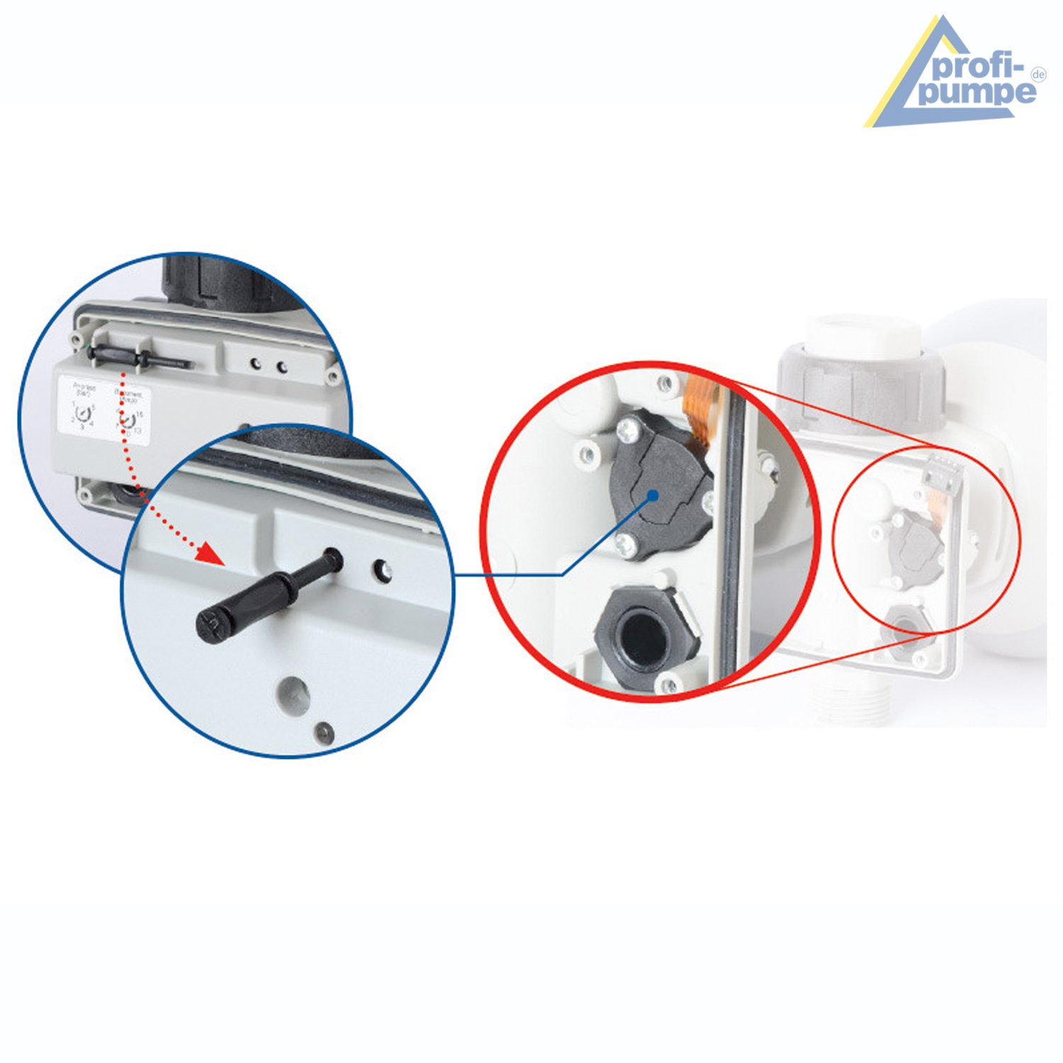 PRESSCONTROL 10 bar PRESSCONTROL AUTOCLAVE TEEPRES® Regolatore di flusso automatico Protezione contro marcia a secco + MONITORAGGIO di PERDITE + ARRESTO di EMERGENZA, VALVOLA DI RITEGNO, MANOMETRO