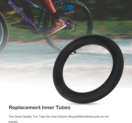 Miniatura 2 de Eboxer Multi Size Wheel Replacement Inner Tubes Compatible with Electric Bicycle Bike Motorcycle Premium Butyl Rubber Inner Tube, Curved Metal Valve