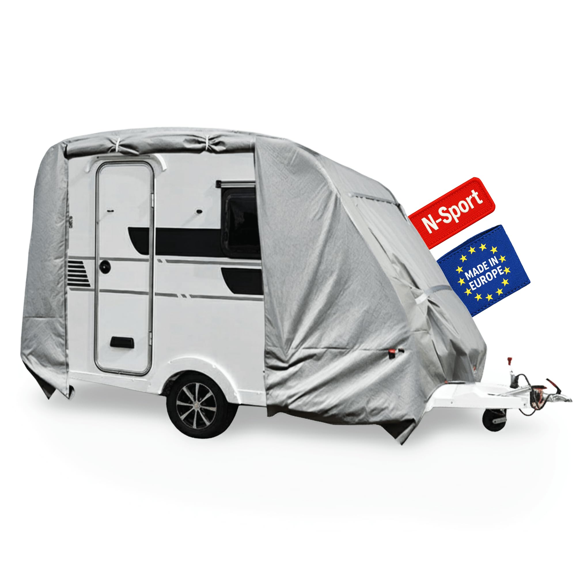 Abdeckplane für Wohnwagen - Geeignet für Niewiadów N-Sport (NT-Sport/NTL-Sport) - Wetterfeste Wohnmobilabdeckung - Langlebig Schutzhülle Atmungsaktive - 5 Schicht Wohnwagenplane