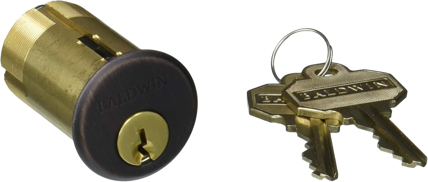Baldwin 8328 2 Mortise Cylinder C Keyway, Venetian Bronze