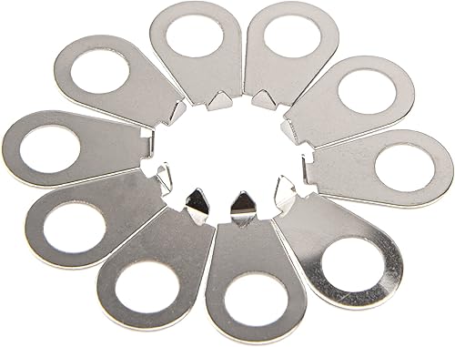 Miniatura 3 de Yootones - 10 pomos de guitarra para puntero, placas de puntero, indicador de posición de perilla compatible con bajo de guitarra de níquel Les Paul