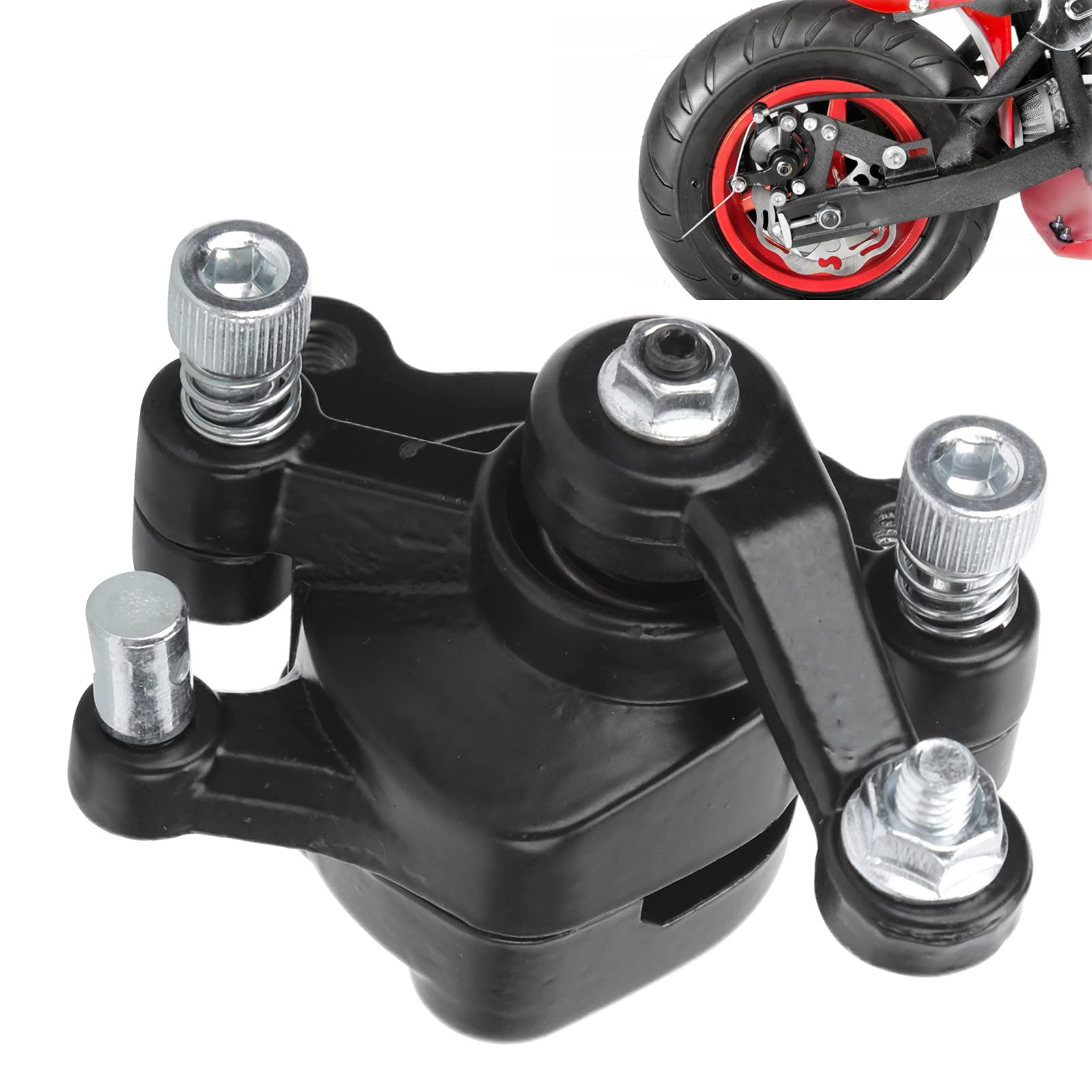 WOOSTAR Voor en Achter Schijfremklauwen Vervanging voor 2 Takt 43cc 47cc 49cc 50cc Pocket Bike Dirt Pit Bike Set van 2