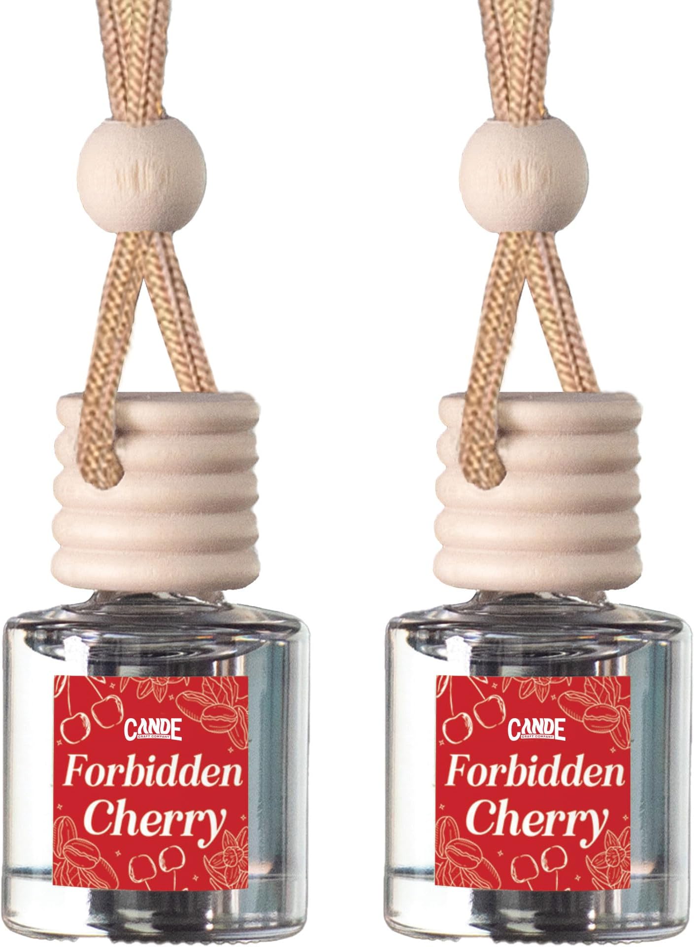 Forbidden Cherry Car Air Freshener, Scents Fragrance Aromatherapy Automobile Diffuser, Long Lasting
