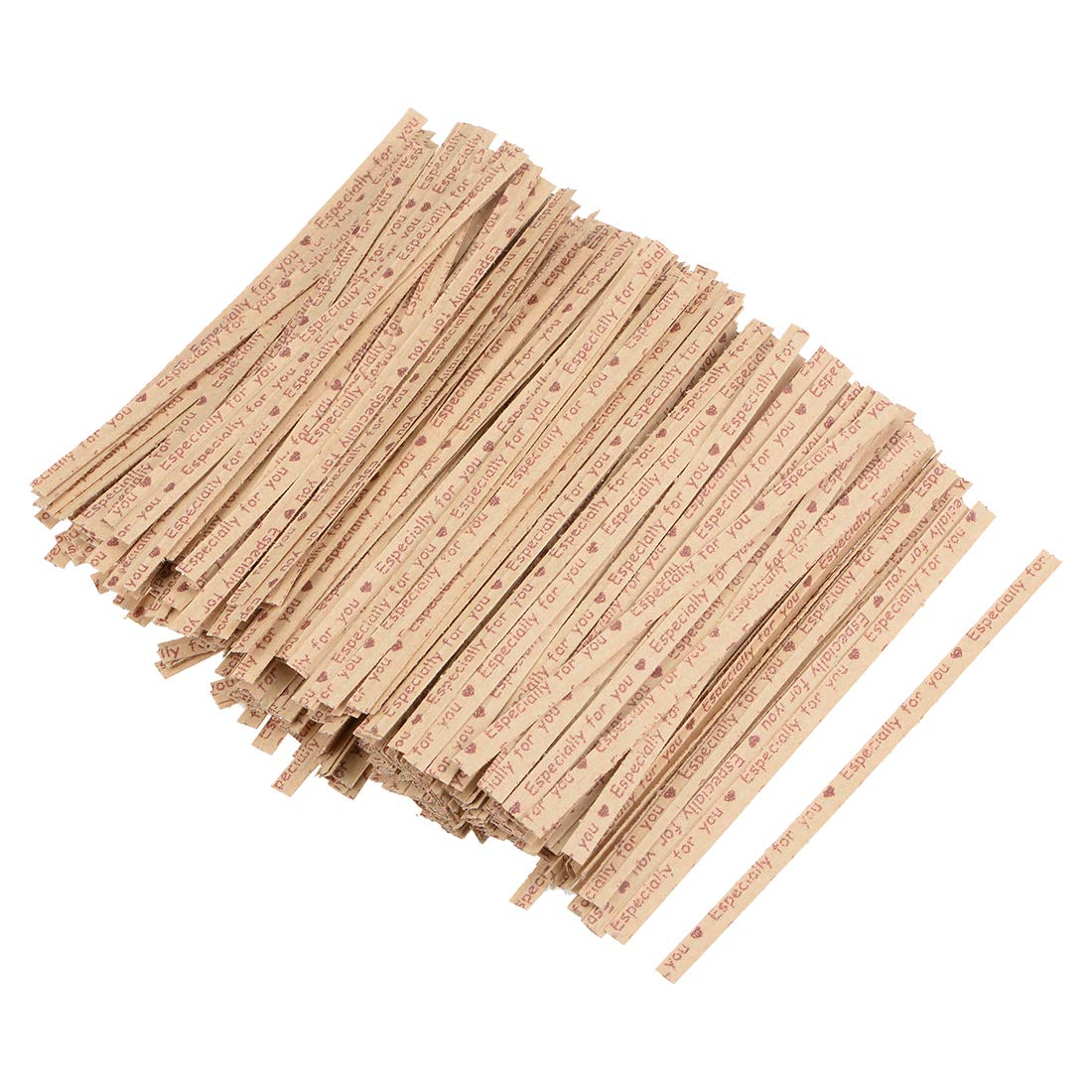 Corbata de papel de 10 cm para cerrar bolsas de café y regalos, 1000 unidades