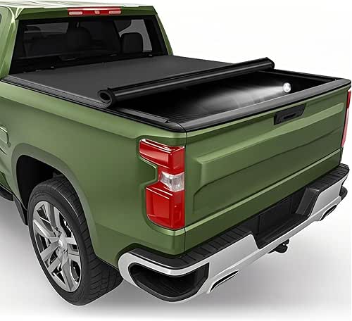 Soft Roll-up Truck Bed Tonneau Cover Compatible with 2020-2025 Chevy
