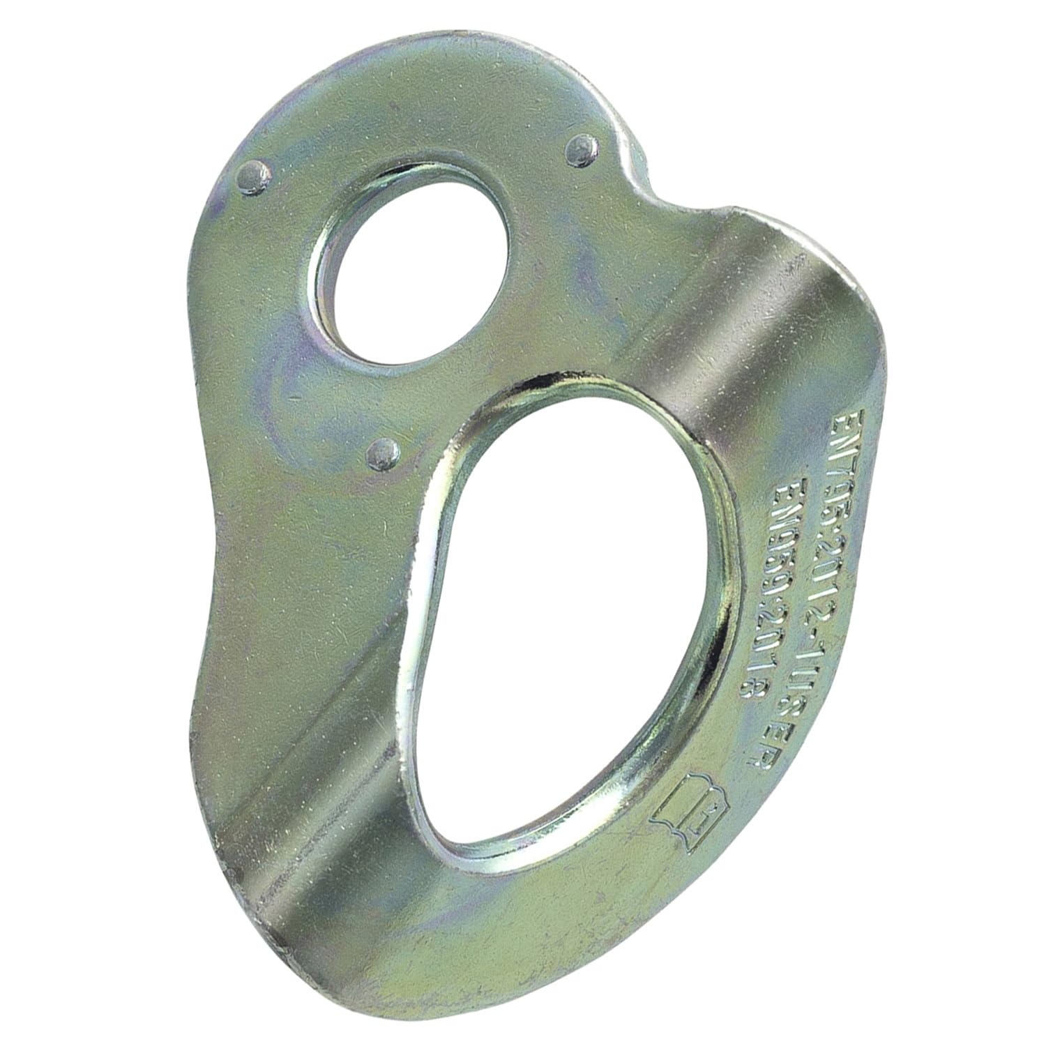 FIXE - Plaqueta 1 en Acero Ecotri - Plaqueta de Anclaje para Escalada y Trabajos Verticales - Alta Resistencia 25 kN - Fabricada en España