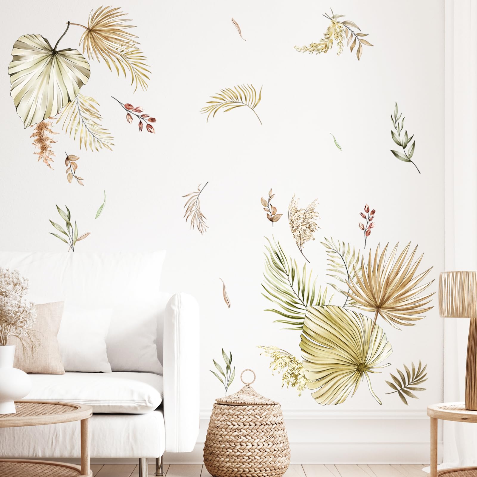Piante Verdi Adesivi Murali Foglie Tropicali Adesivi Murali Natura Piante Wall Art Mural Per Camera Da Letto Soggiorno Ufficio TV Sfondo Home Decor - 13