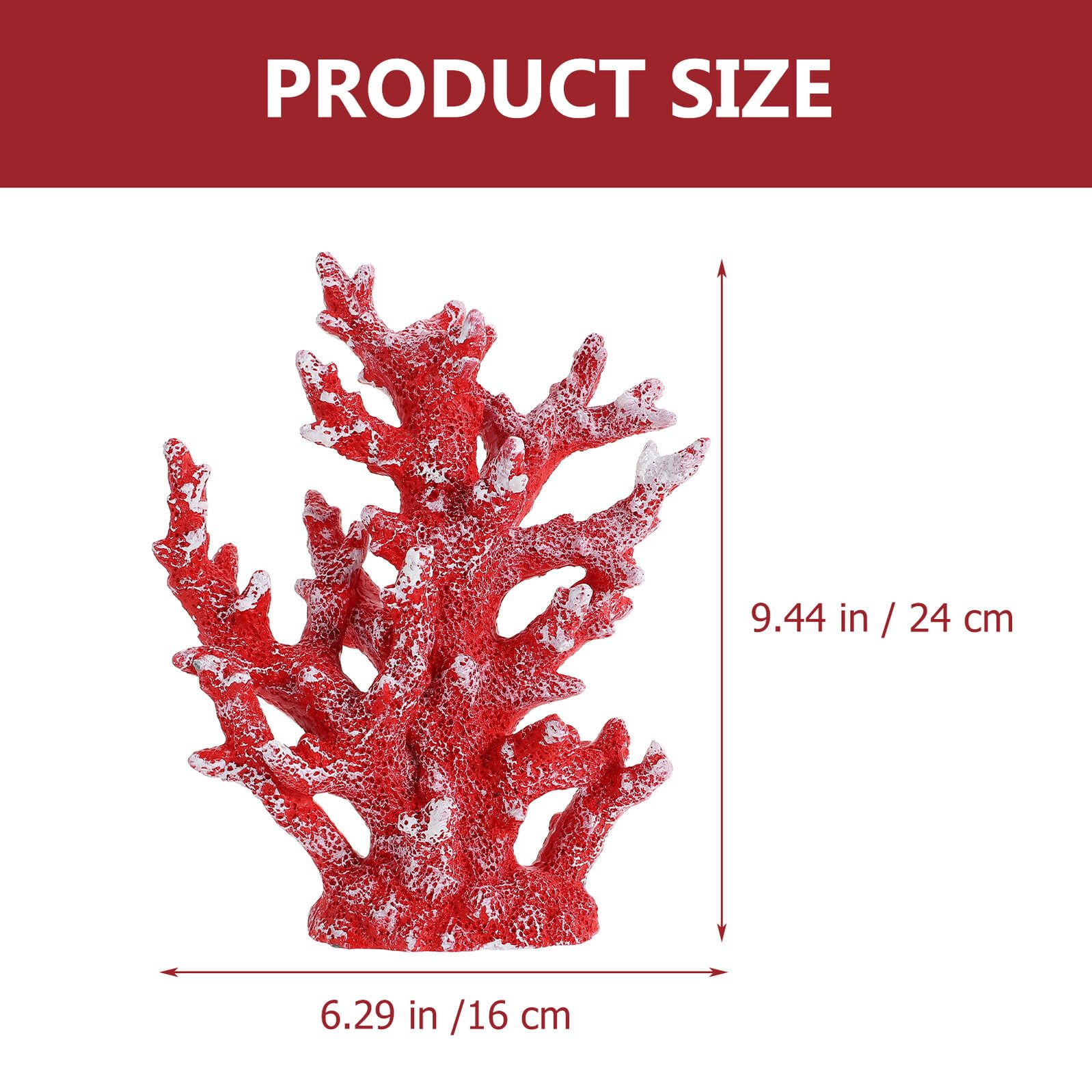 Homoyoyo Corallo Artificiale in Resina per Acquario Decorazione Rosso Ornamento per Aquarium Fine Lavorazione per Paesaggio in Vasca e Arredo Cabinet