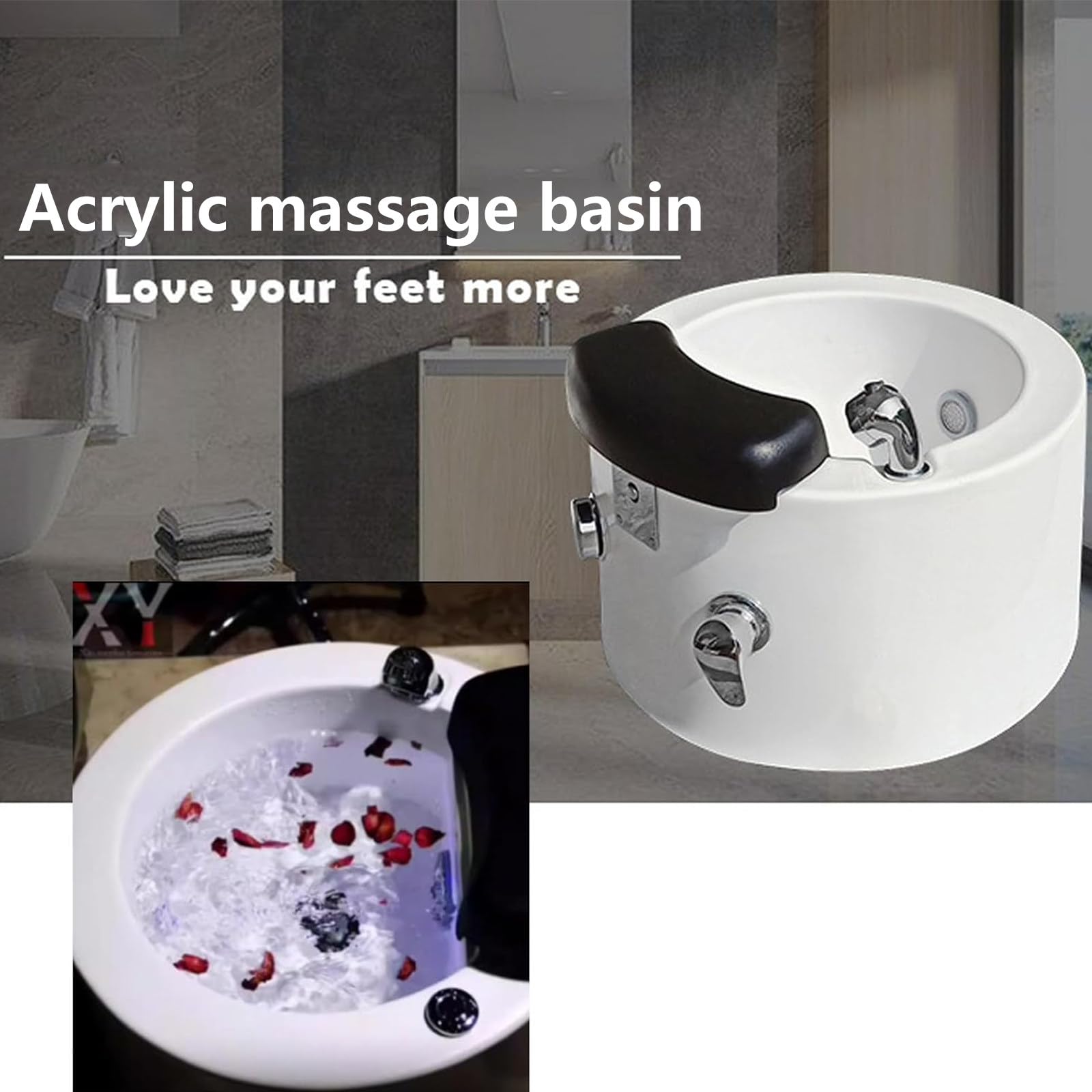 Pediluvio Massaggio Spa Ciotola Portatile Pedicure Ammollo I Piedi Massaggiatore Vasca Bagno Poltrona con Pediluvio Ciotola Vasca Massaggiatore Spa Professionale Pedicure Foot,C