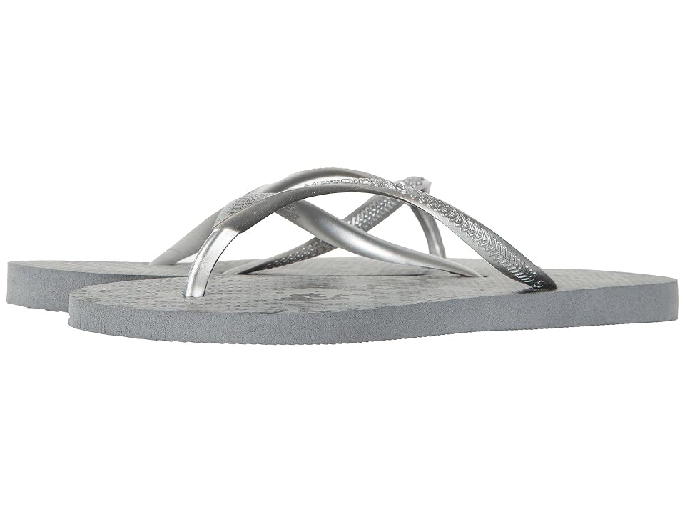 

Havaianas Slim Animals Flip Flops (Grey/Silver) Women's Sandals