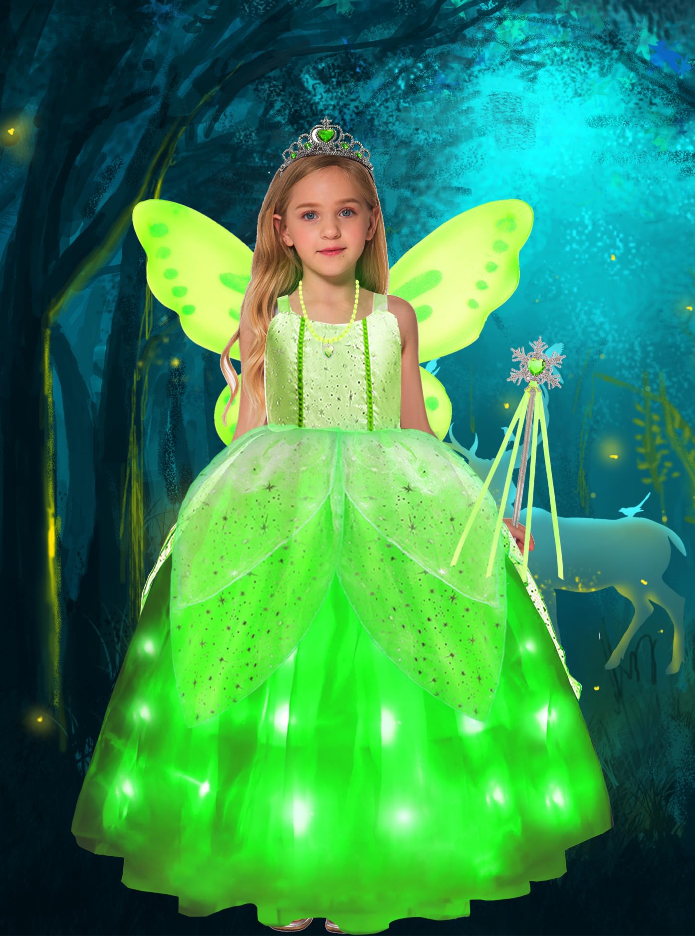 Soyoekbt Fairy Costume for Girls LED Green Fancy Fairy Outfit for Girls Fancy Cosplay Halloween Party Dress Up : Amazon.sg: Toys Soyoekbt Fairy Costume for Girls LED Green Fancy Fairy Outfit for Girls Fancy Cosplay Halloween Party Dress Up : Amazon.sg: Toys