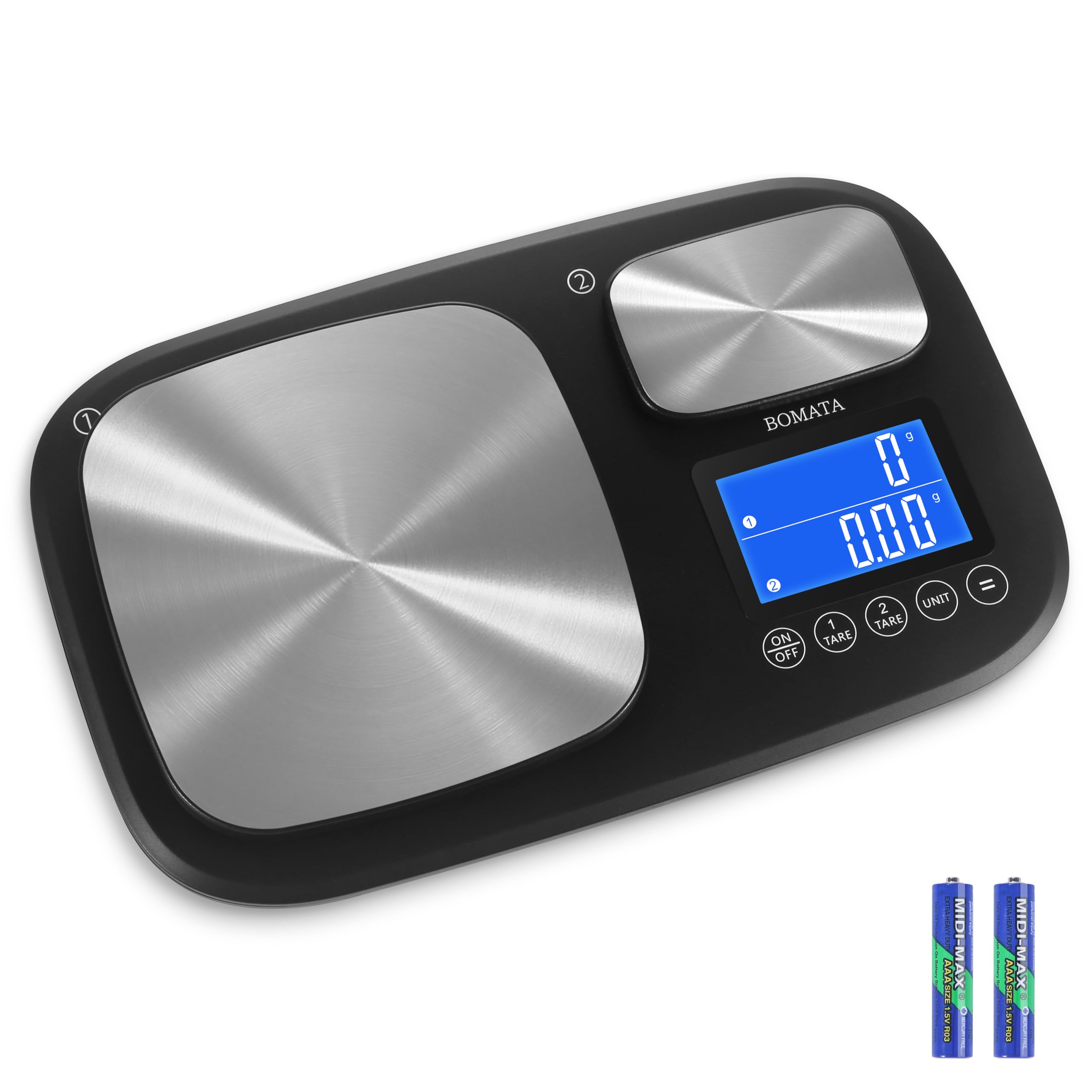 Bilancia Cucina Digitale Taylor Pro - Doppia Piattaforma Acciaio Inox, Capacità 5kg E 500g, Tara