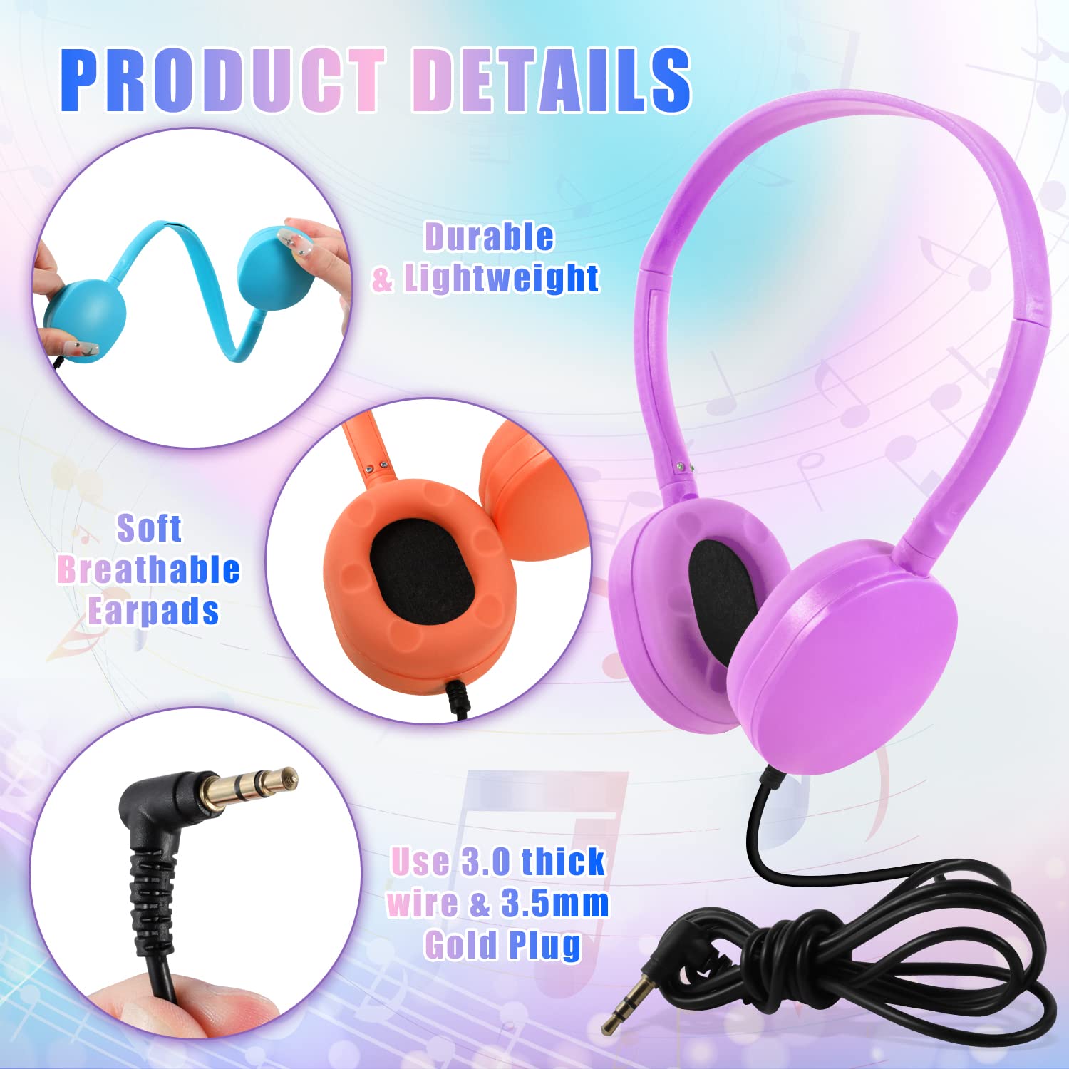 Amazon.co.jp: CN-Outlet ヘッドフォン 50個パック キッズ 学校