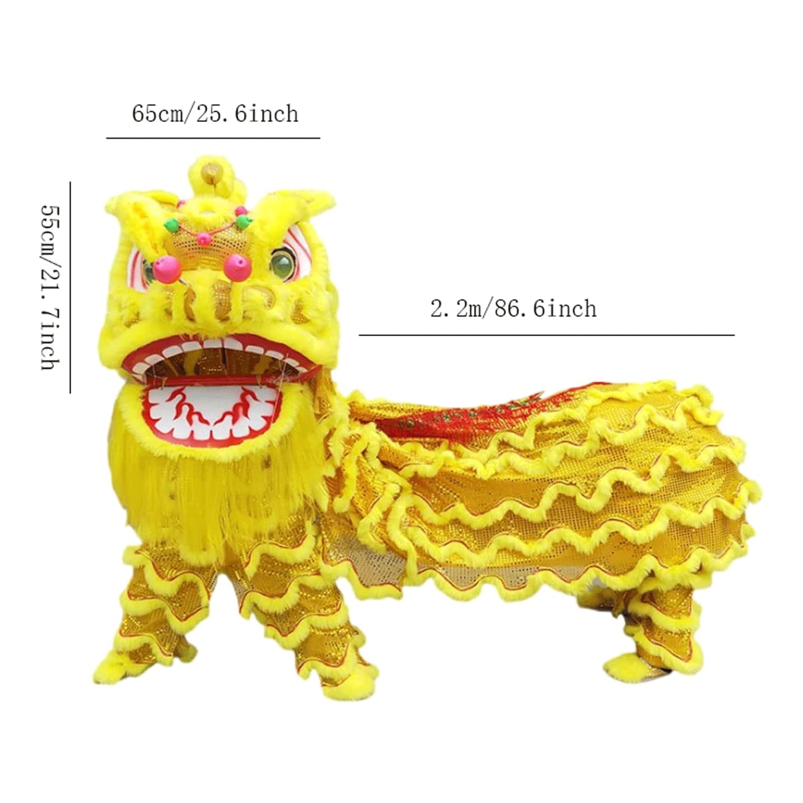 Amazon.co.jp: 羊毛獅子舞 獅子舞頭 伝統的マスコット 獅子頭頭 春祭り