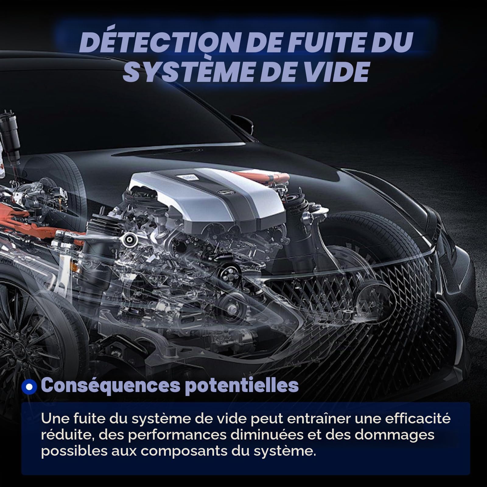 MR CARTOOL T80 EVAP Machine à Fumée Automotive avec Pompe à Air, Automobile Détecteur de Fuite de Fumée de Carburant, DC 12V Testeur de Fuite de Tuyau Automobile sous Vide Test pour 12V Véhicules