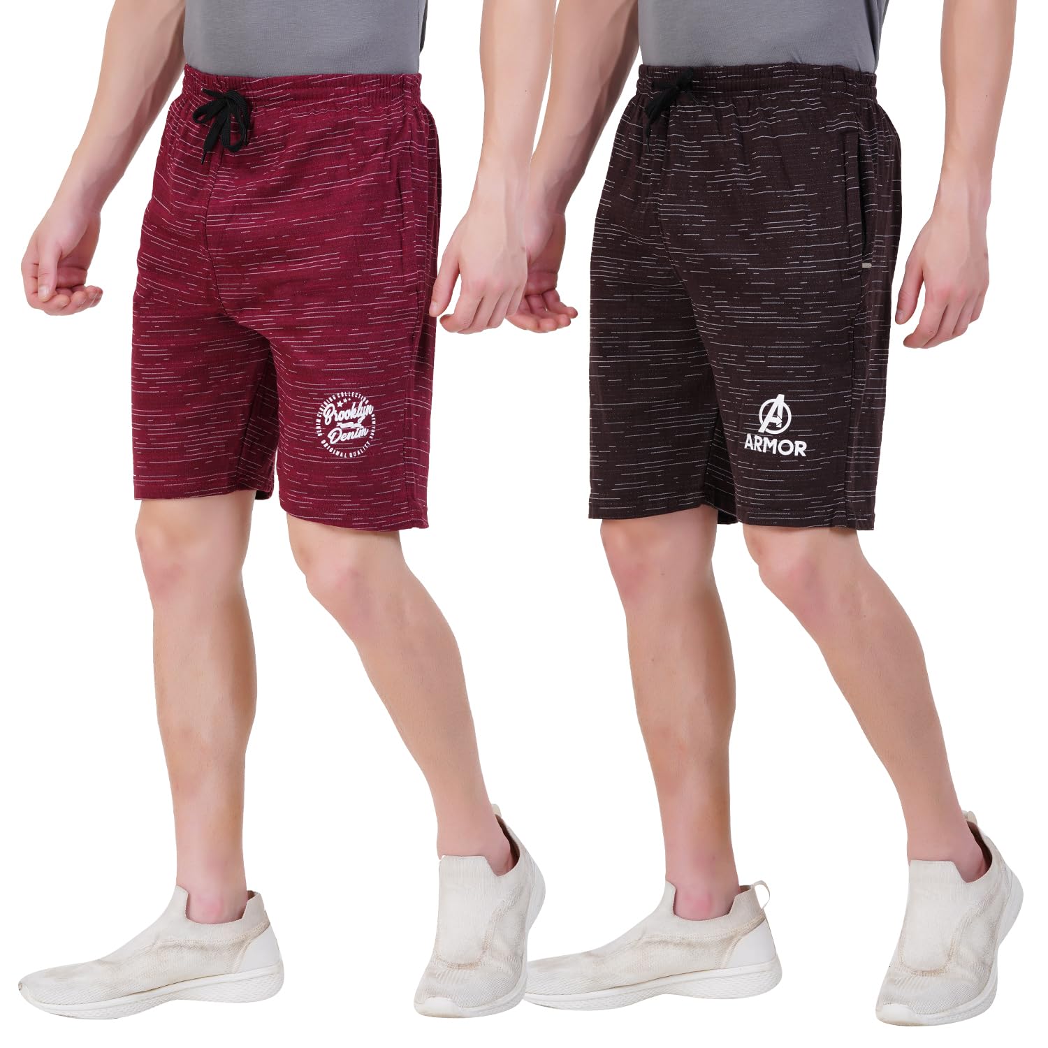 LEELOUIS Men's Regular Cotton Shorts - Pack of 2-picture-14
