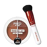 RED by Kiss Lace Wig Brush Tinted Powder Set - Matte Finish, Oil Control, Lightweight, Long-lasting, Mix & Match Shade Duo