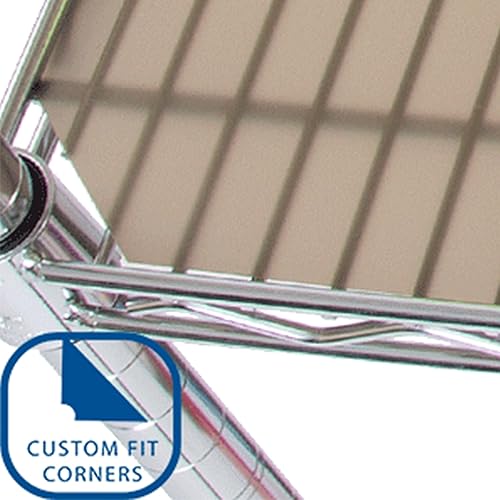 Miniatura 3 de Seville Classics Tapete protector de alambre ajustable resistente, no adhesivo, para estantes con cable, oficina, cocina, garaje, gris pardo