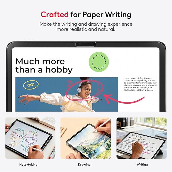 bersem Paperfeel Glass Screen Protector for iPad Air 11 Inch M4/M3/M2