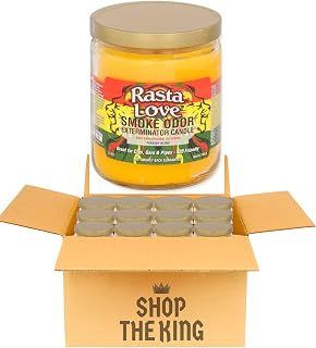 Bulk Smoke Odor Exterminator Candles Ultimate Smoke Elimination Case of 12 (Rasta Love)