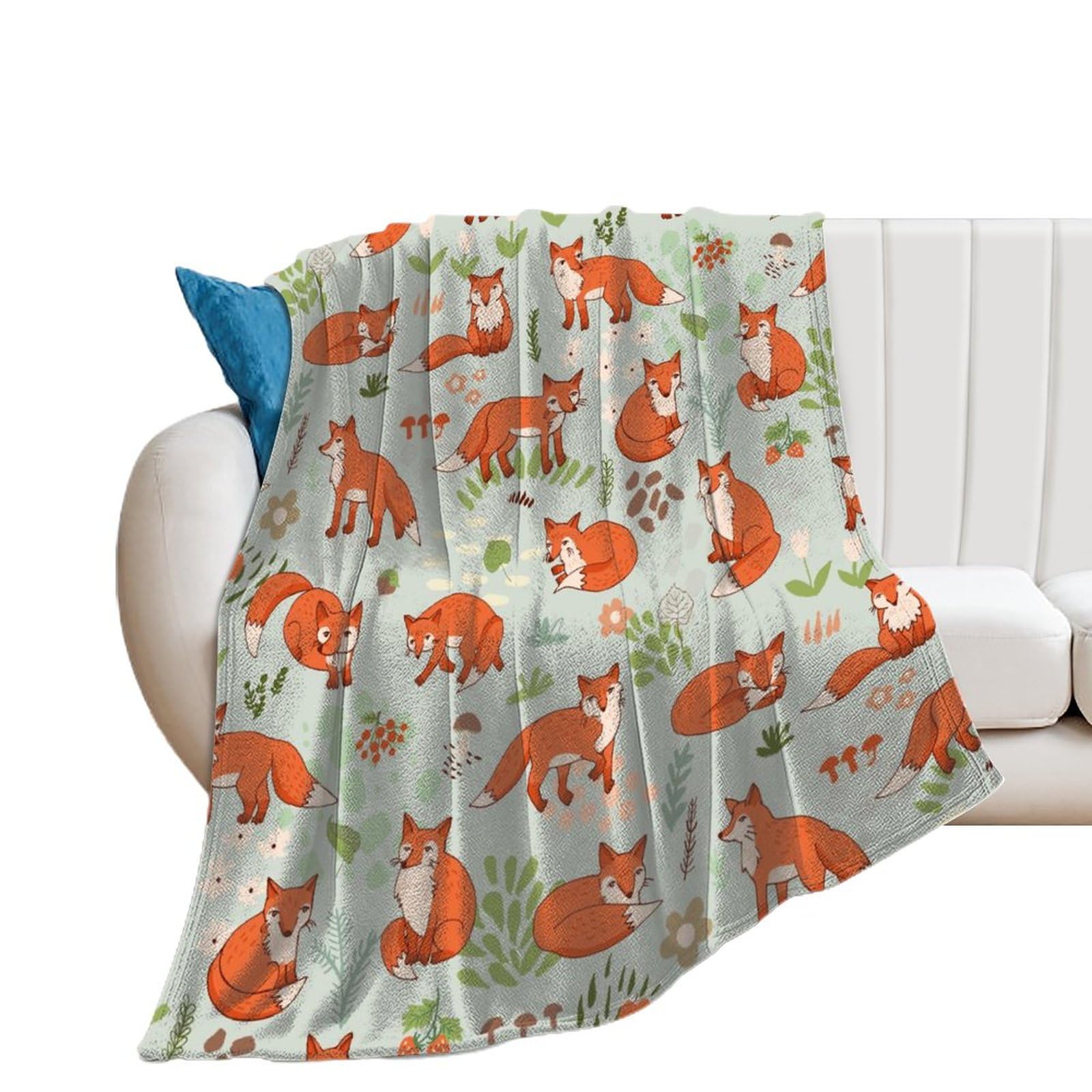 Plaid renard roux pour canapé : la couverture décorative idéale pour vos soirées cocooning