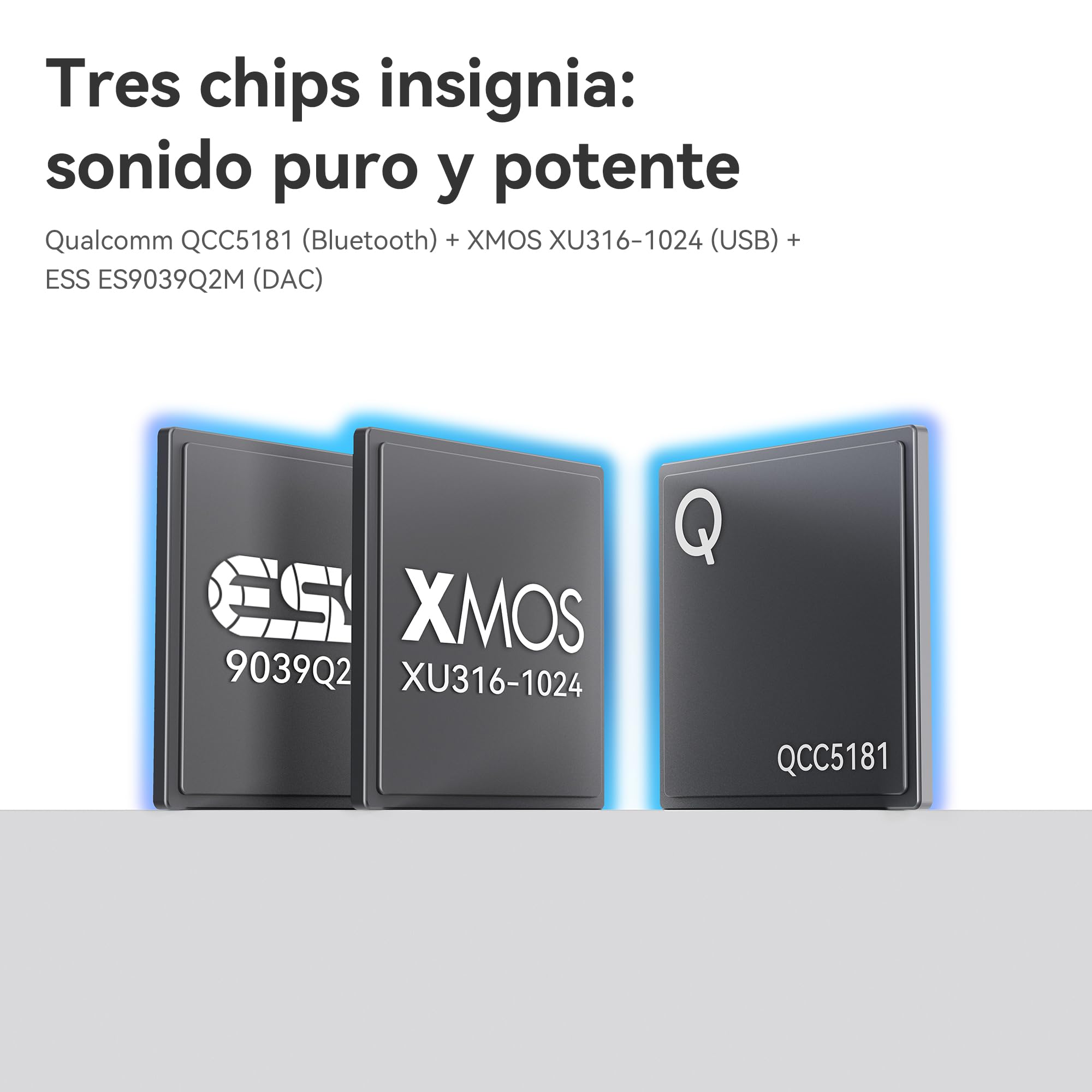 khadas Tea Pro – Amplificador de Auriculares magnético portátil, DAC ES9039Q2M, Pantalla 0,95", batería 2100mAh, Salidas 3,5mm & 4,4mm, 768kHz/32bit, BT5.4 Hi-Res para casa y Viaje