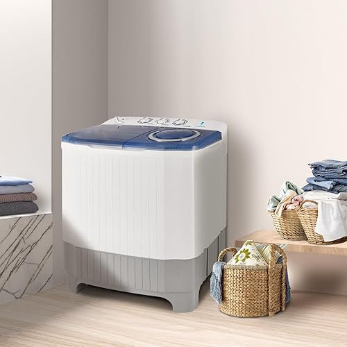 Miniatura 2 de XPB60-9SVA-D - Lavadora portátil de 20 libras, lavadora de doble tina (13 libras) y giratoria (7 libras), lavandería compacta para RV, apartamentos