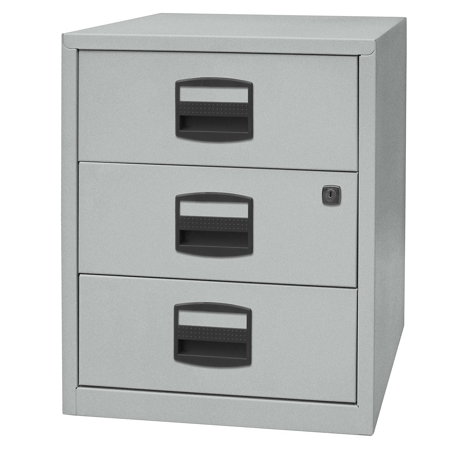 Bisley Home Personal Rollcontainer PFA: mit 3 Schublade/Bürocontainer/Rollwagen Gebrauch für Schreibtisch, Akten, Dokumente, Schreibwaren Maße: 40 x 41.3 x 52.8 cm
