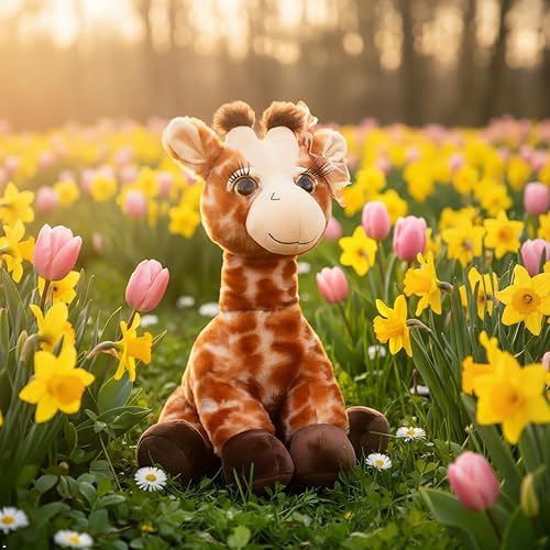 Miniatura 6 de The Petting Zoo, Lash'z Jirafa de Peluche, Regalos para Niñas, Juguete de Peluche de 12 Pulgadas