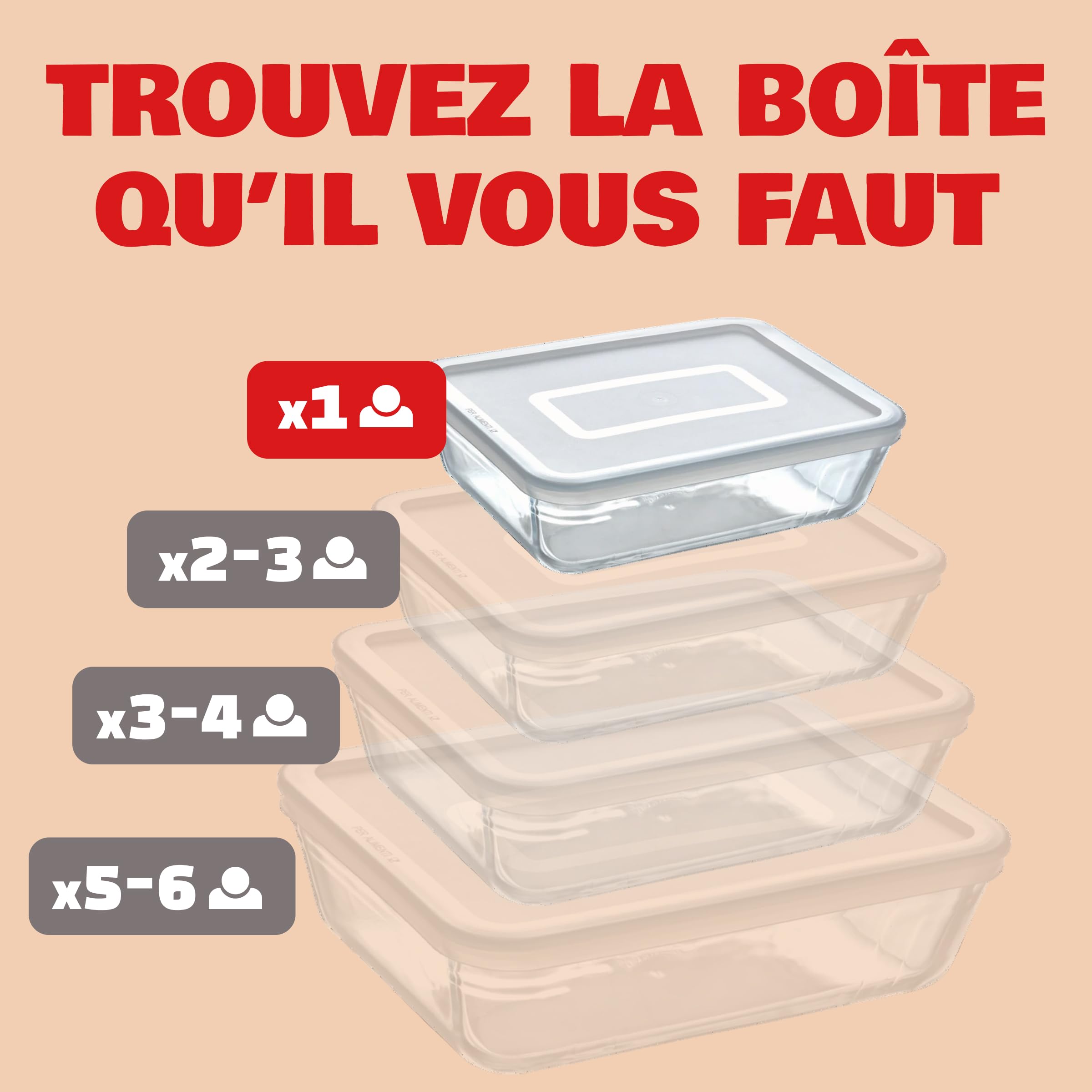 Pyrex Boîte de Conservation Rectangulaire 19x14 cm Verre borosilicate Plat à Four
