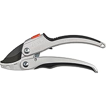 GARDENA Comfort Ratchet Secateurs SmartCut Stable garden shears, Anvil blade for thick, dry wood of up to 25 mm, 2 handle positions, with ratchet mechanism and alu handles 8798-20