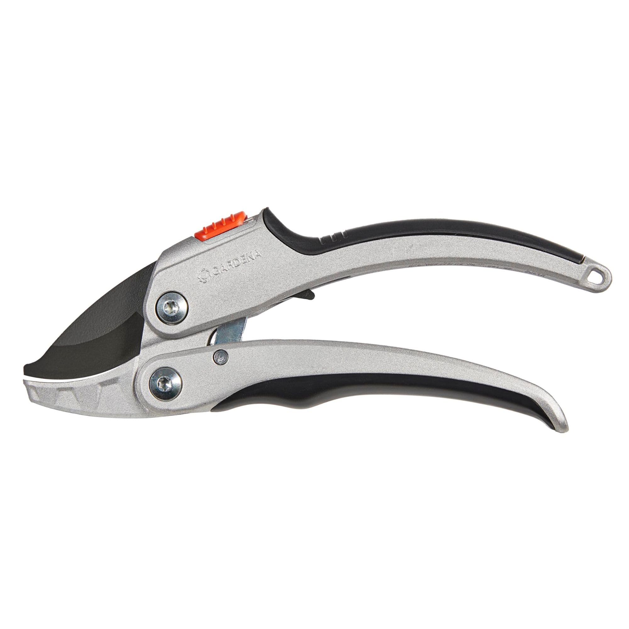 Comfort Ratchet Secateurs SmartCut: Stable garden shears, Anvil blade for thick, dry wood of up to 25 mm, 2 handle positions, with ratchet mechanism and alu handles (8798-20)