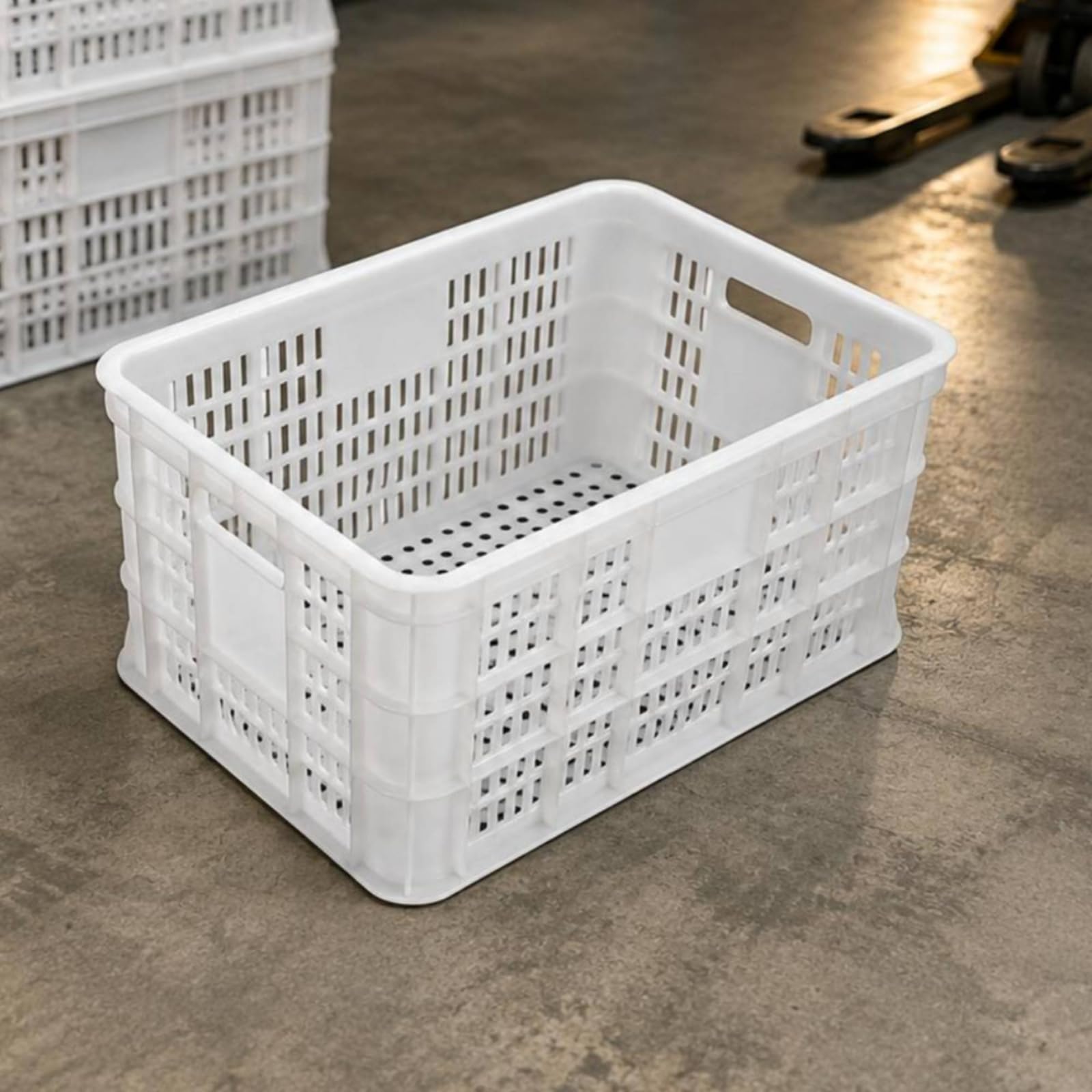 harayaa Aufbewahrungsbox Kiste Lagerbehälter mit Verstärktem Rand Und Strukturierter Oberfläche zur Belüftung für Büro Großmarkt, Verstärkte Version 40 Jin, Länge 52,5 Cm, Breite 36 Cm, Höhe 27 Cm