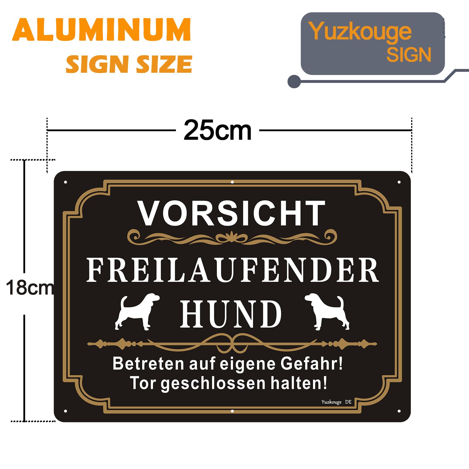 2 Stück Warnschilder "Vorsicht Hund" & "Videoüberwachung" – Reflektierendes Aluminium, 25x18 Cm, Wetterfest Für Garten & Haus