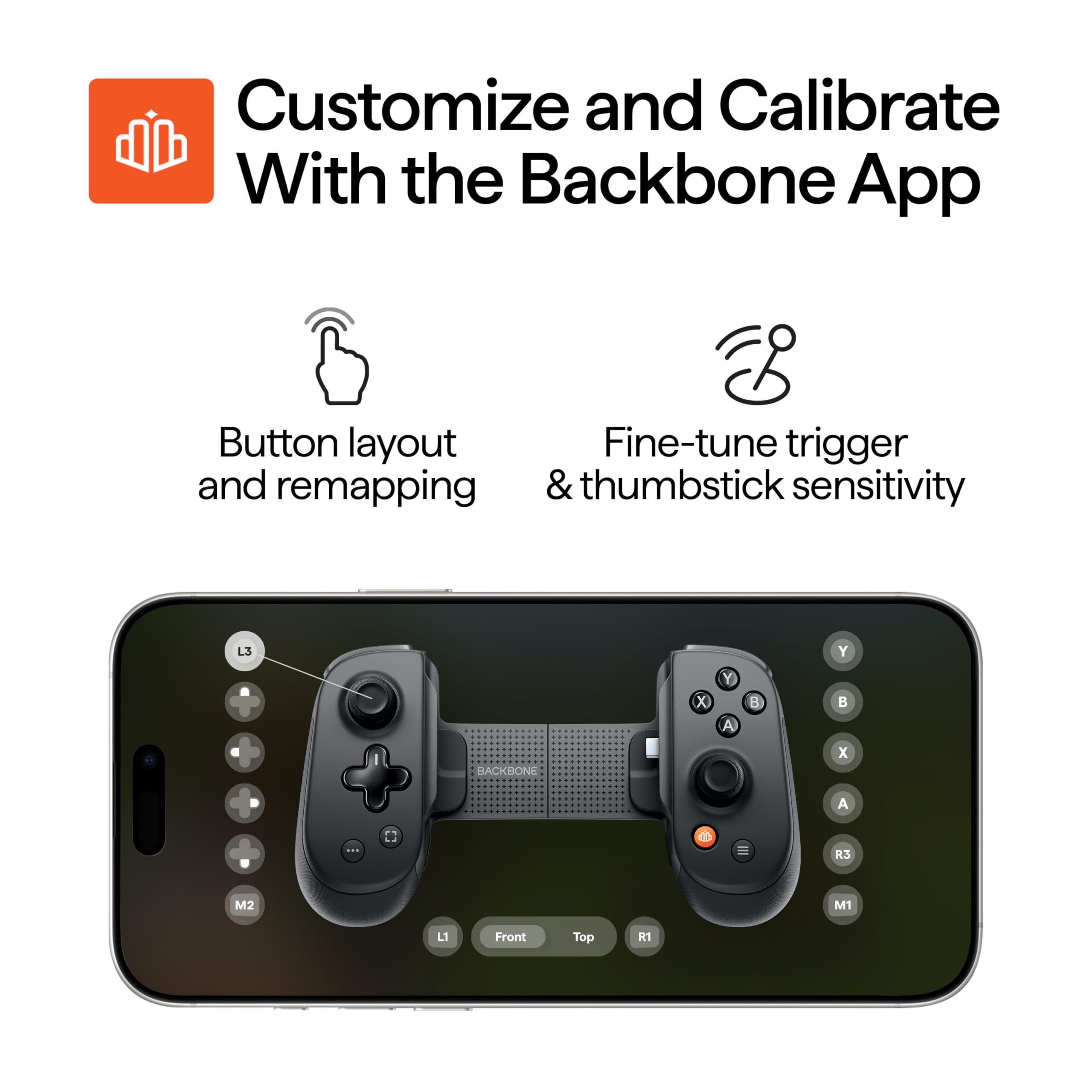 BACKBONE Pro kontroler do gier dla iPhone'a 15/16/17 i Androida, kontroler USB-C/Bluetooth, Stream Xbox, Play Call of Duty, PlayStation przez iOS Remote Play