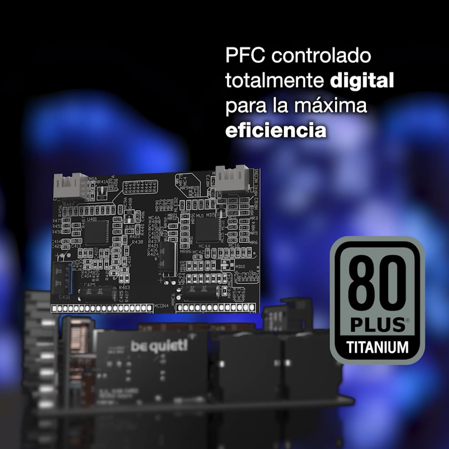 be quiet! Dark Power Pro 13 1600 W Fuente de alimentacion, ATX 3.1, 80 Plus® Titanium, Control Totalmente Digital, Ventilador Silent Wings, ATX 3.1 Totalmente Compatible con GPU PCIe 5.1, BN332