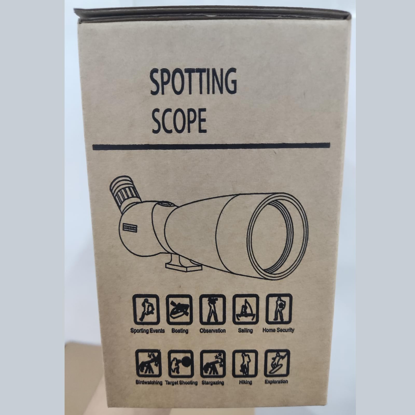 Spektiv 25-75×70, Wasserdichtes Zielfernrohr mit BAK4 Prisma Stativ Telefon Adapter Tragetasche für Jagd Vogelbeobachtung