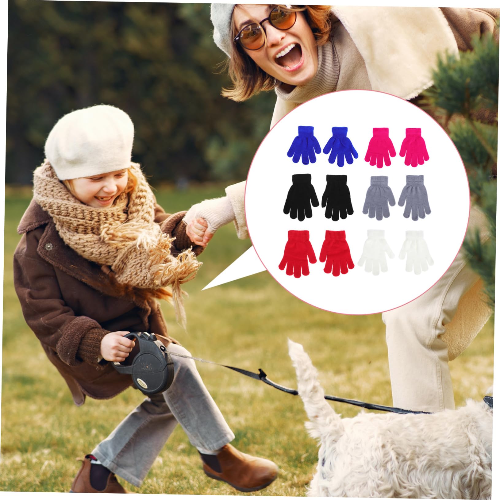 GALPADA 48pares Guantes De Invierno Para Niño Niña Cálidos y Creativos De Guantes Completos Adecuados Para Actividades Interiores y Exteriores