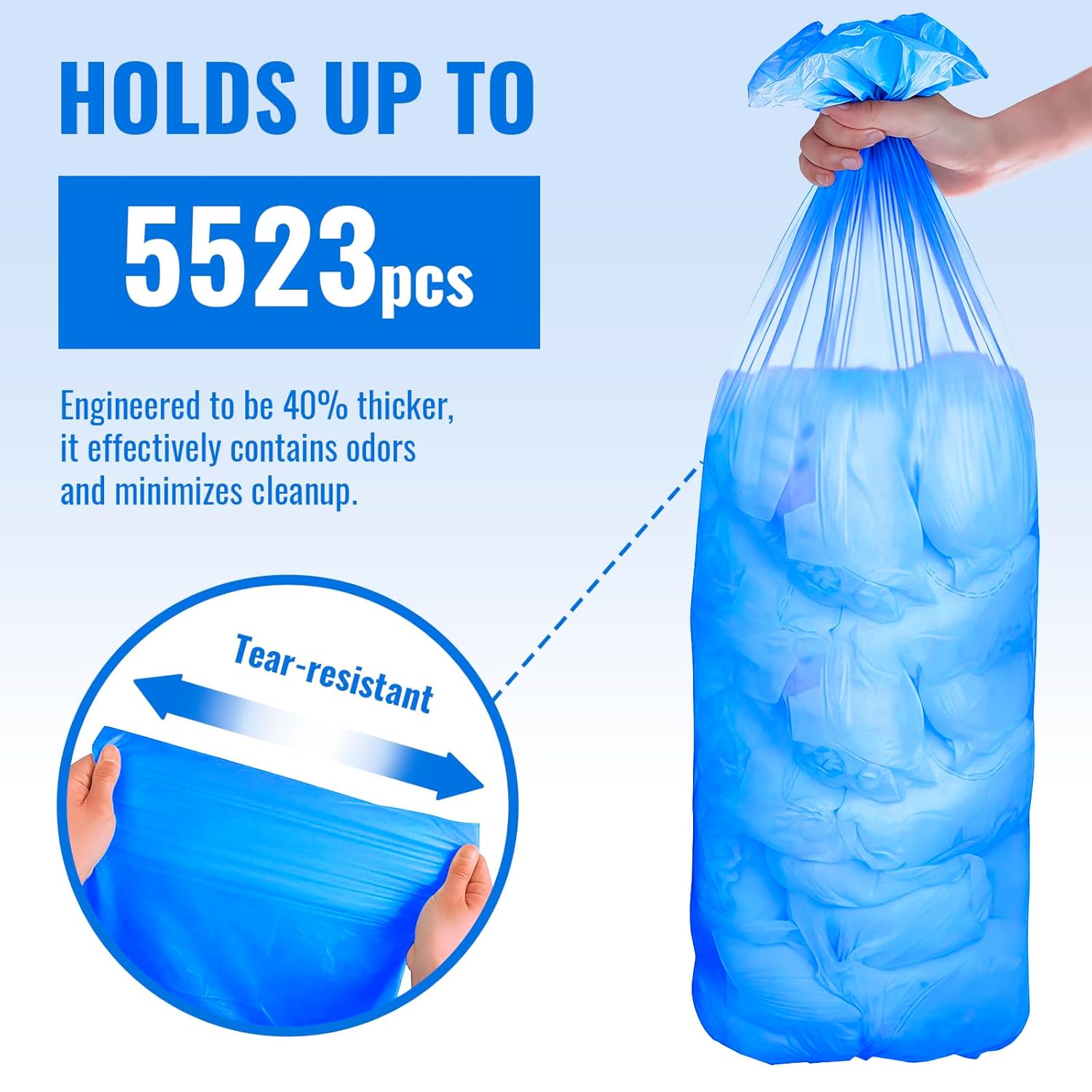 Compatible with Diaper Genie Pails Diaper Pail Refills | 8 Pack Lemon-Scent Continuous Liner Refills for Baby Diaper Pails | Durable Leak-Resistant Odor-Blocking Rolls | Easy Cut & Tie