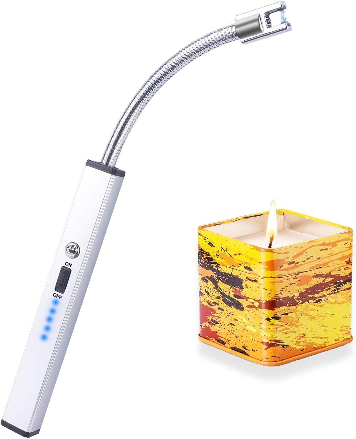 Candle Lighter, Electric Arc Lighter 360° Flexible Neck USB Rechargeable Lighter for Candles Camping Cooking BBQs Grill Fireworks (Black): Home & Kitchen