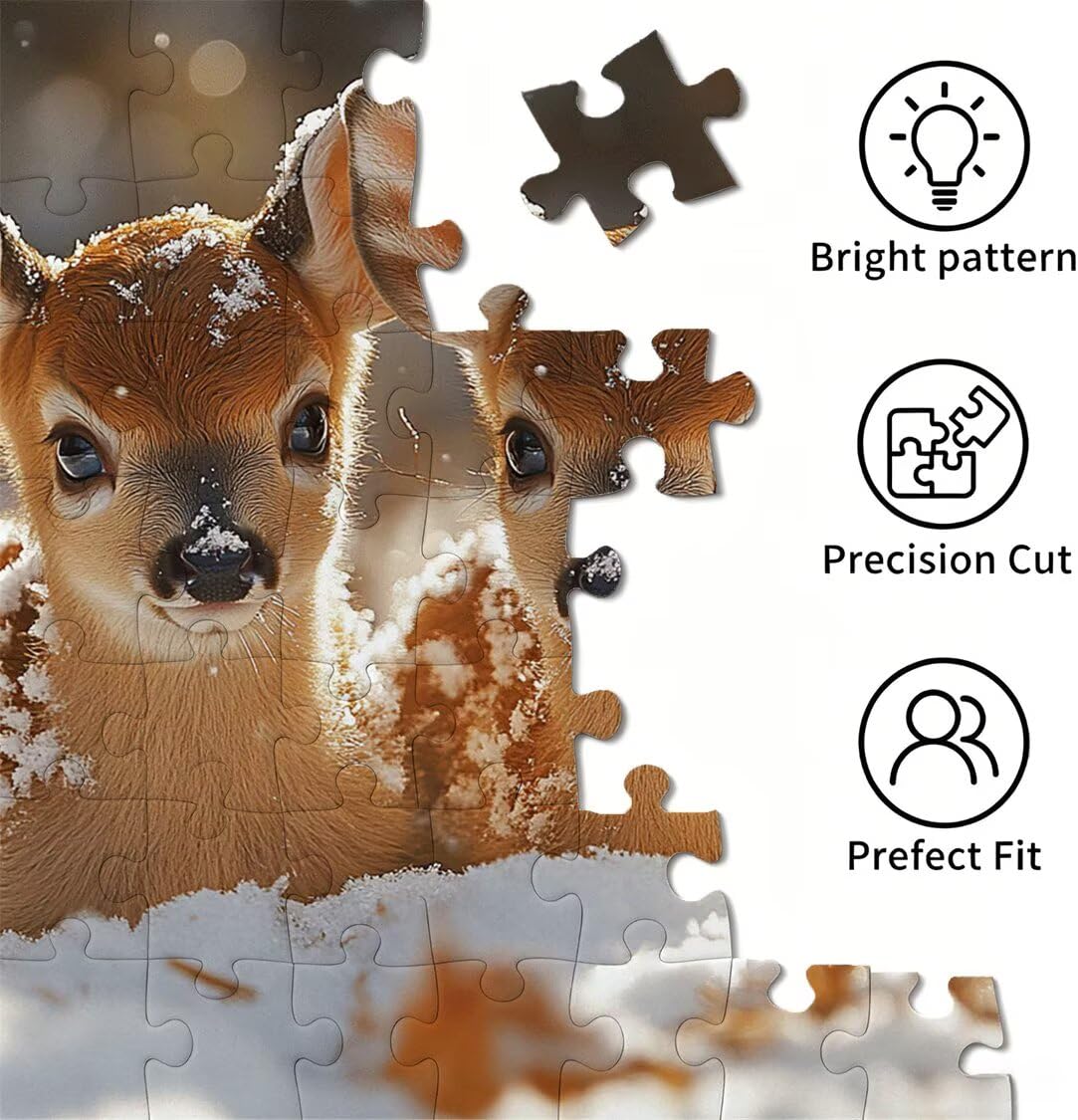1500 sztuk puzzli dla dorosłych, gry rodzinne, jeleń śnieg, n-420