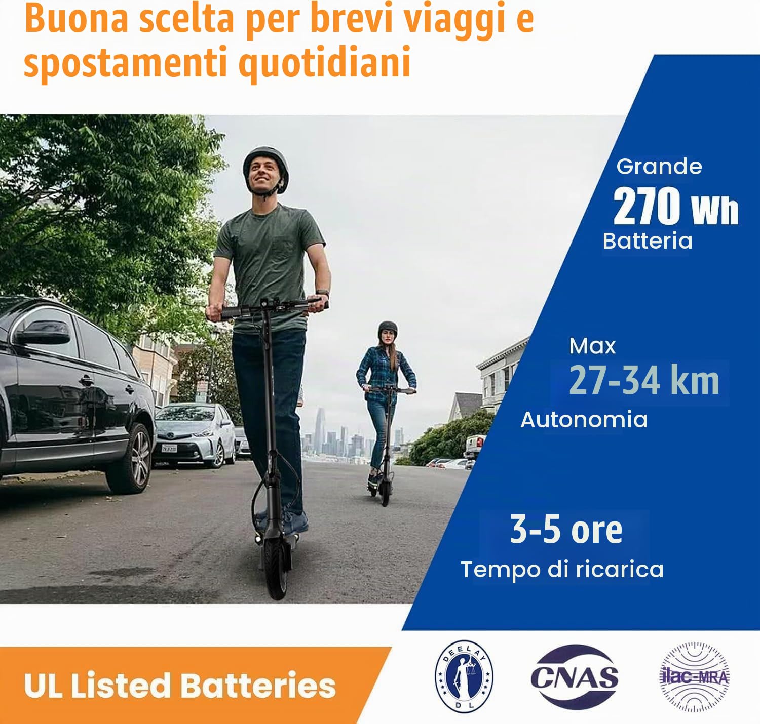 Monopattino Elettrico Adulto, 8.5" Monopattino Elettrico Pieghevole, Batteria da 10.4 Ah Autonomia di 30KM Velocità Massima 25 KM/H, Doppi Ammortizzatori, con Borsa